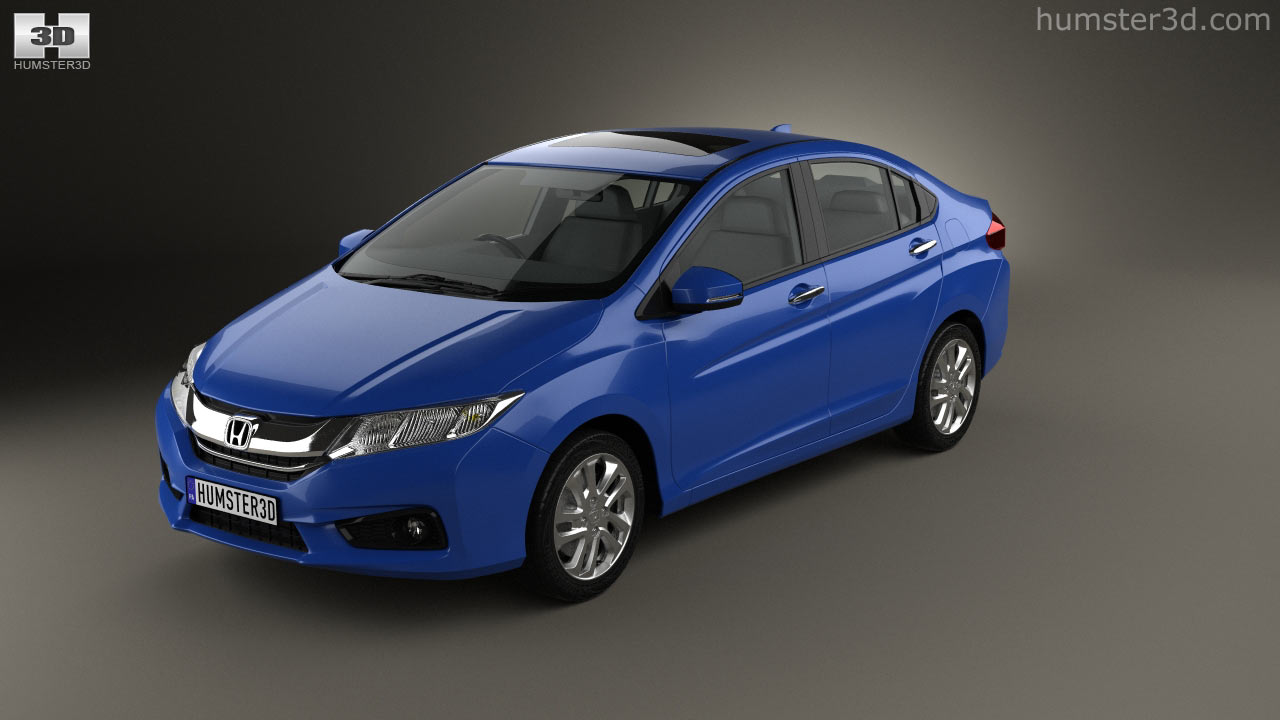 360 view of Honda City 2016 3D model Hum3D store