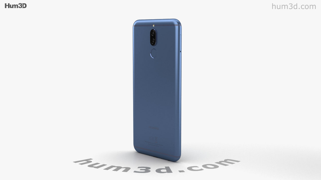 360 view of huawei mate 10 lite aurora blue 3d model