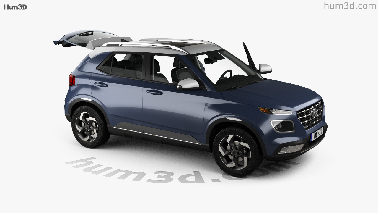 360 View Of Hyundai Venue With Hq Interior 2020 3d Model Hum3d Store