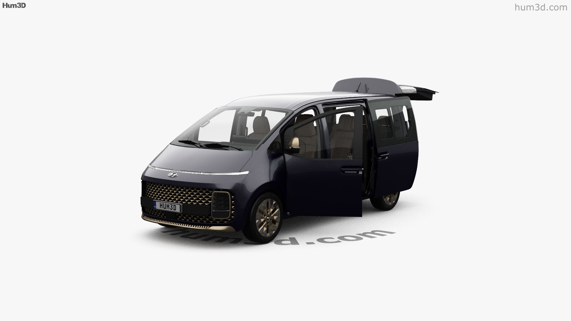 360 hyundai staria premium 2021 3d hum3d 