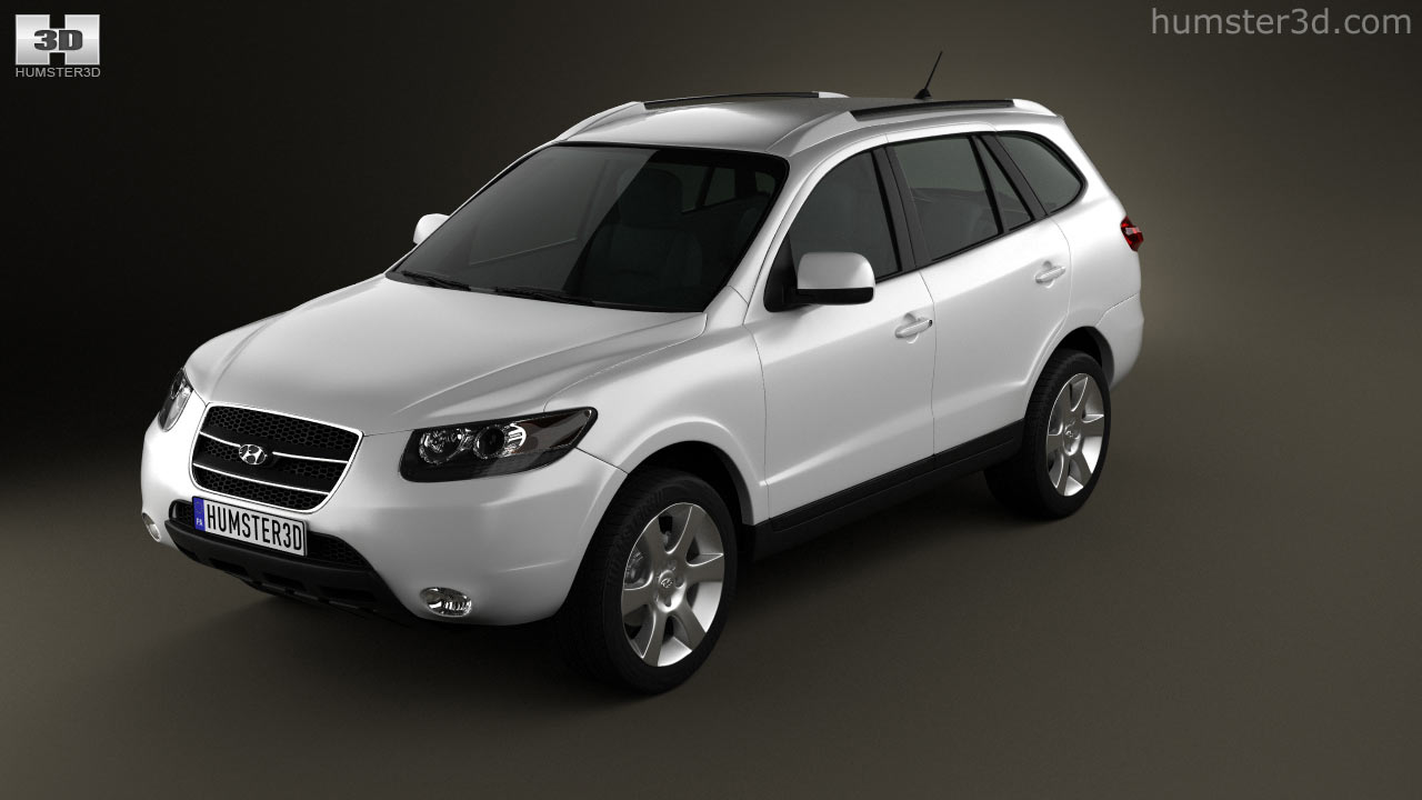 360 view of Hyundai Santa Fe 2007 3D model - Hum3D store