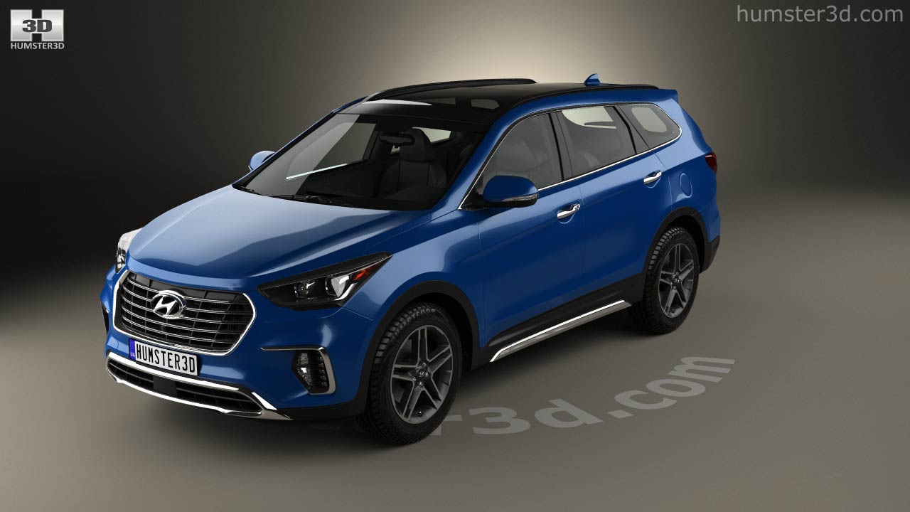 360 vista de Hyundai Santa Fe (DM) 2020 modelo 3D - loja Hum3D