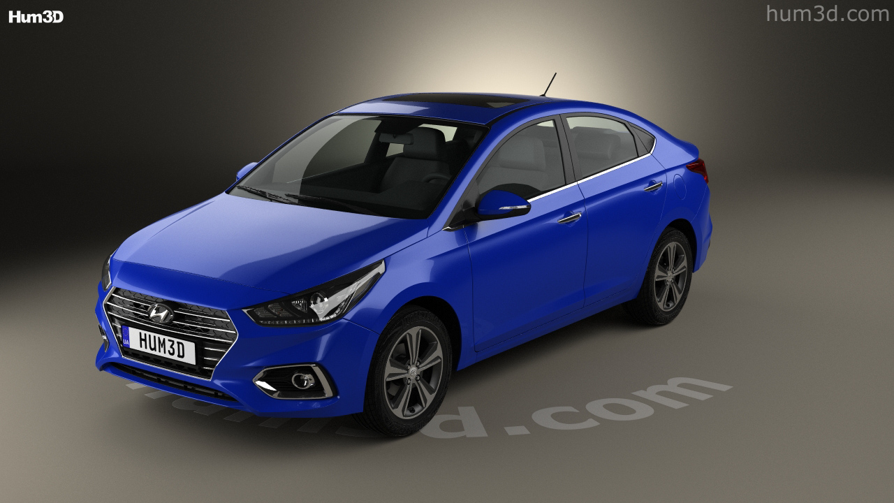 Hyundai solaris 3d model