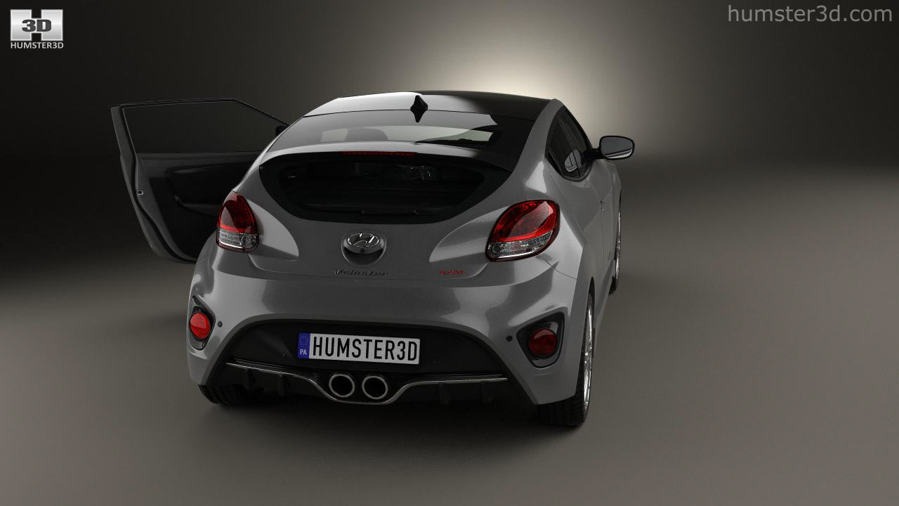 360 view of Hyundai Veloster Turbo with HQ interior 2017 3D model - Hum3D  store
