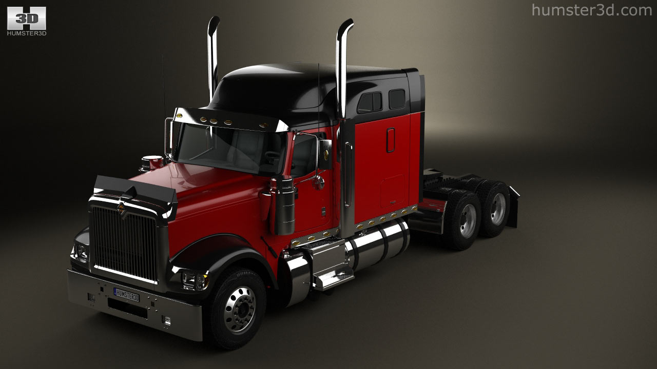 360 view of International 9900i Tractor Truck 2004 3D model - Hum3D store