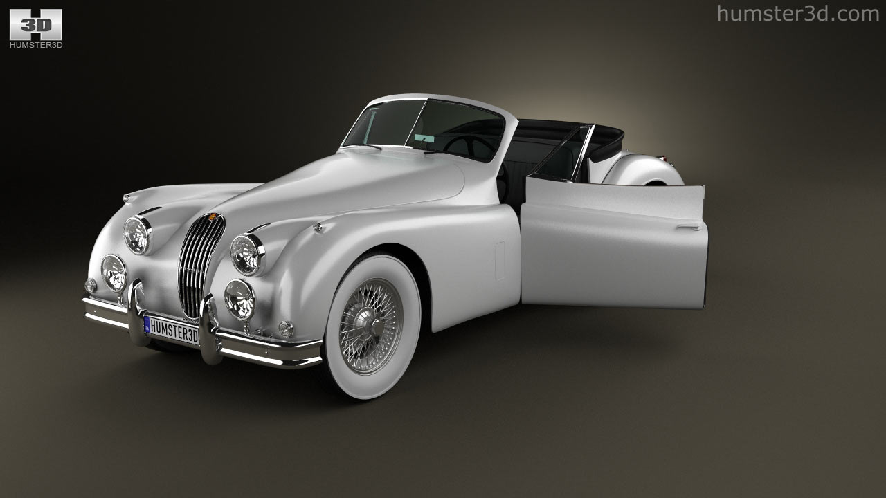 360 view of Jaguar XK 140 convertible with HQ interior ...