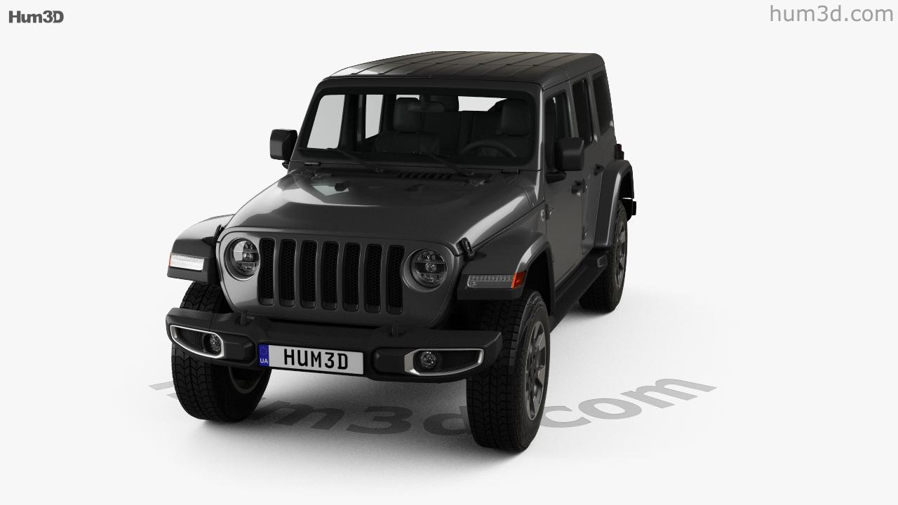 360 view of Jeep Wrangler Unlimited Sahara 2020 3D model - Hum3D store