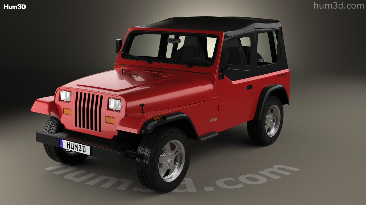 360 view of Jeep Wrangler YJ 1987 3D model - Hum3D store