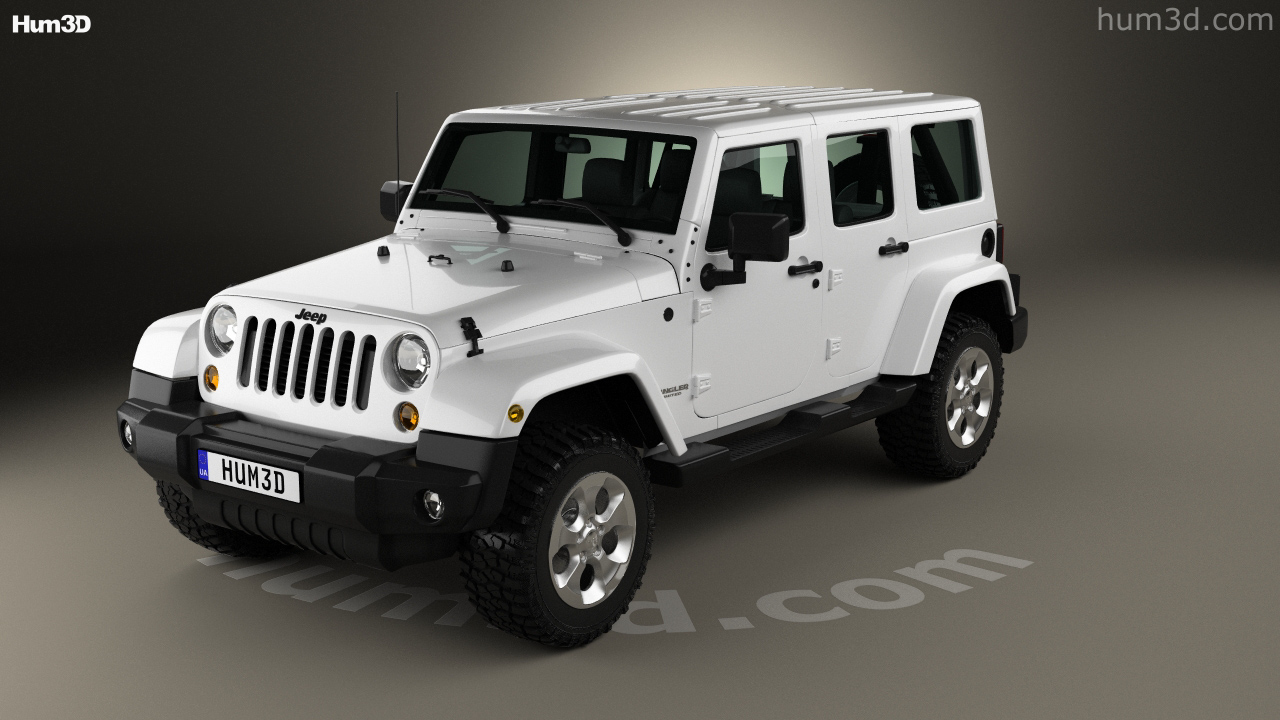 360 view of Jeep Wrangler Unlimited Sahara 2017 3D model - Hum3D store