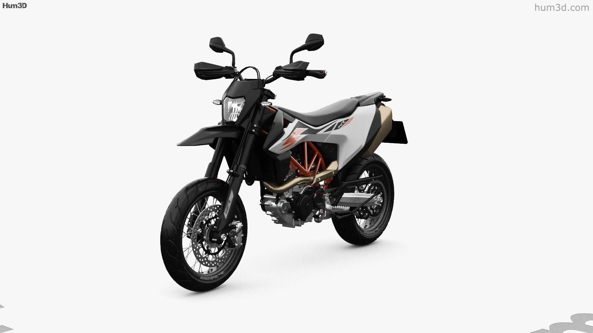 360 view of KTM 690 SMC R 2020 3D model 