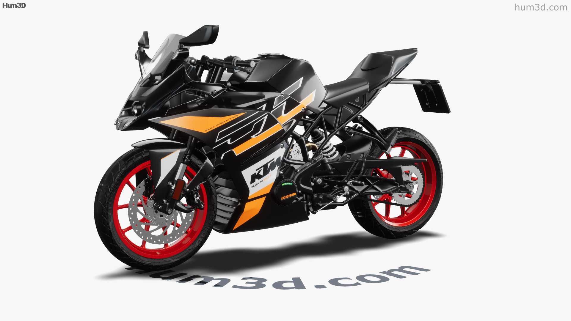 360 view of KTM RC 125 2020 3D model 