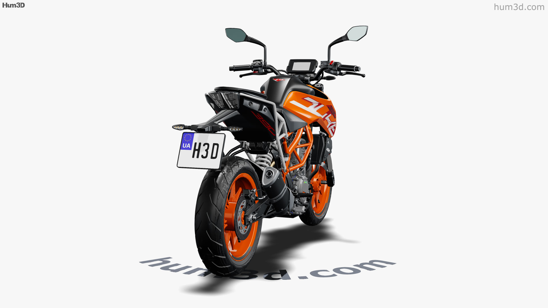 360 view of KTM 390 Duke 2020 3D model 