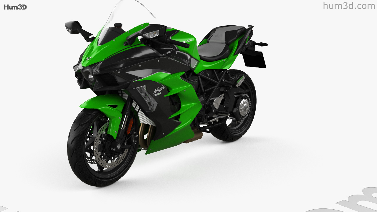 360 View Of Kawasaki Ninja H2 Sx 18 3d Model Hum3d Store