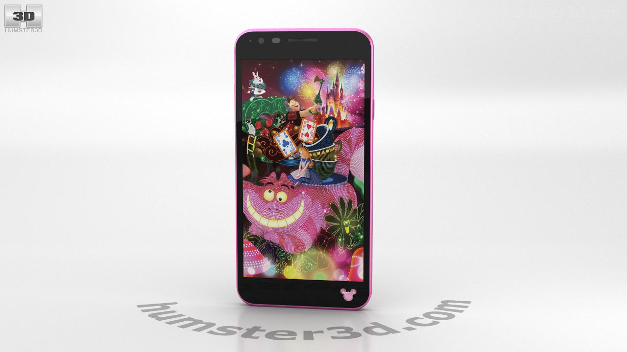 360度查看LG Disney Mobile on Docomo DM-02H Pink 3D模型- Hum3D商店