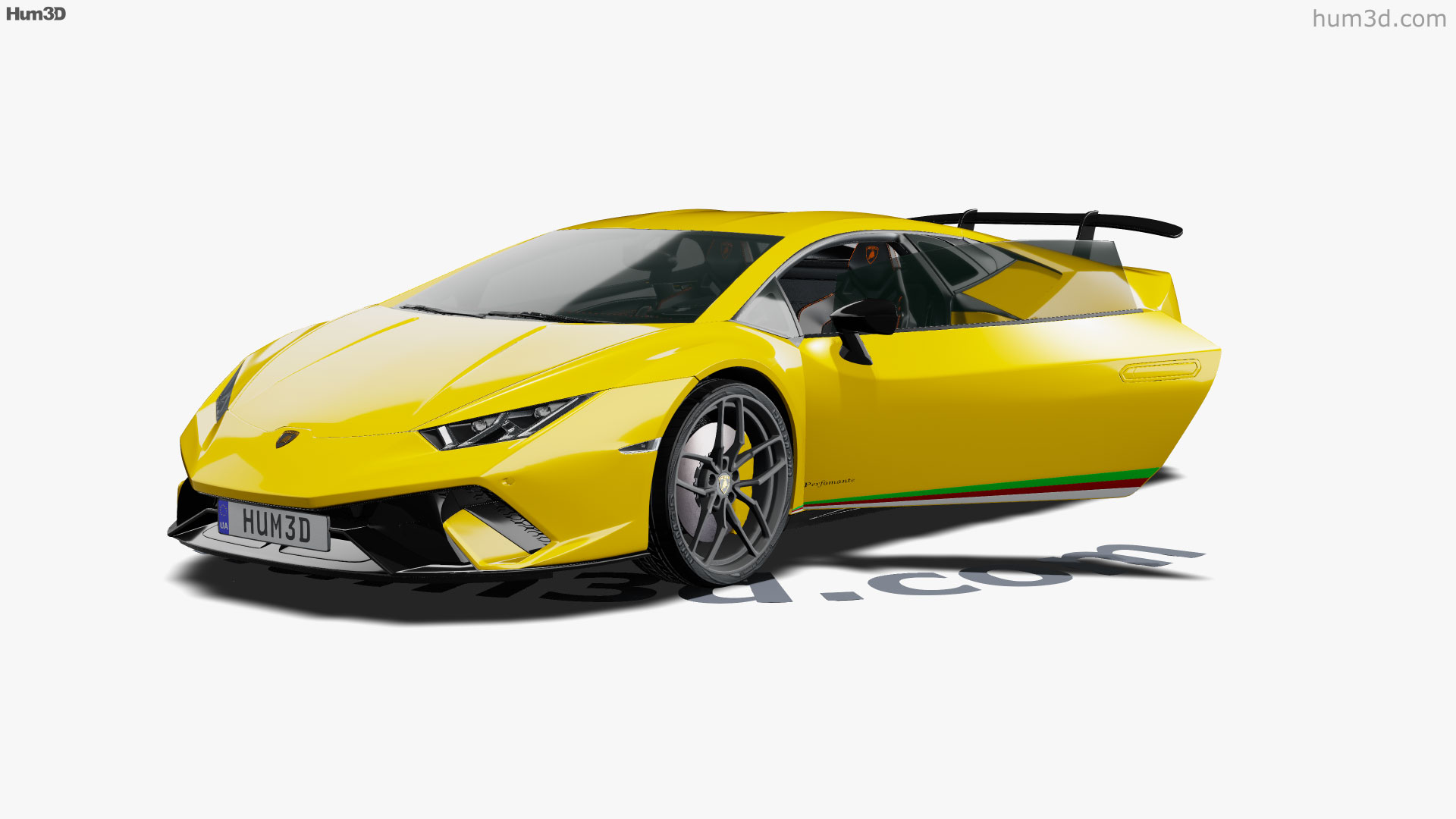 360 view of Lamborghini Huracan Performante with HQ interior 2020 3D model  - Hum3D store