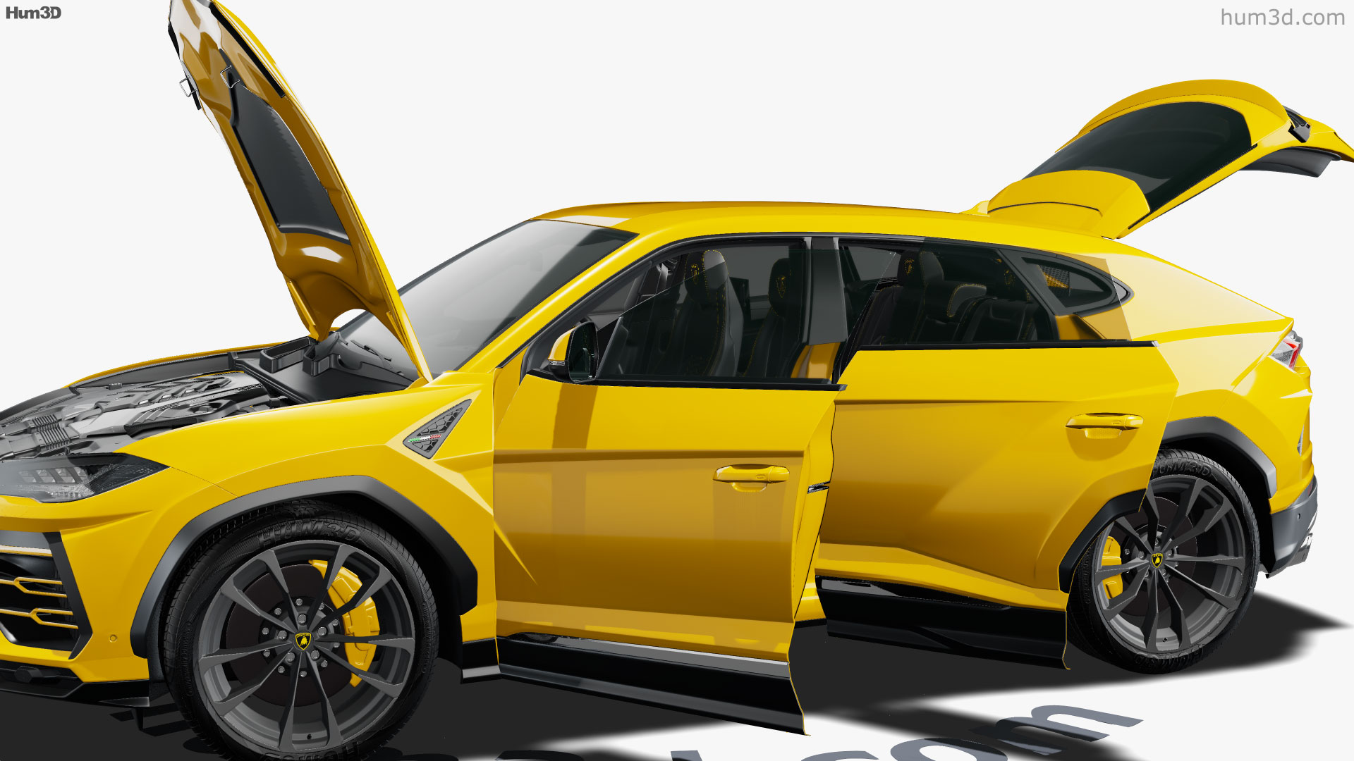 360 view of Lamborghini Urus with HQ interior and engine 2020 3D model -  Hum3D store