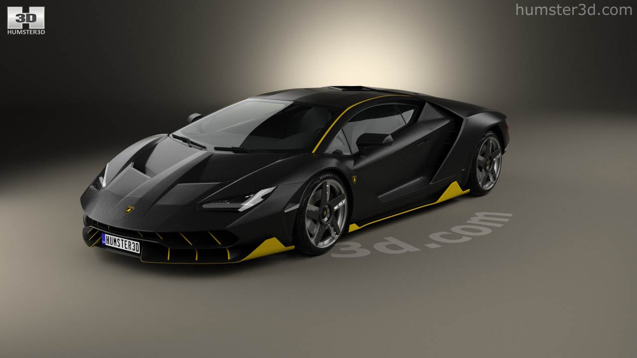 360 view of Lamborghini Centenario 2020 3D model - Hum3D store