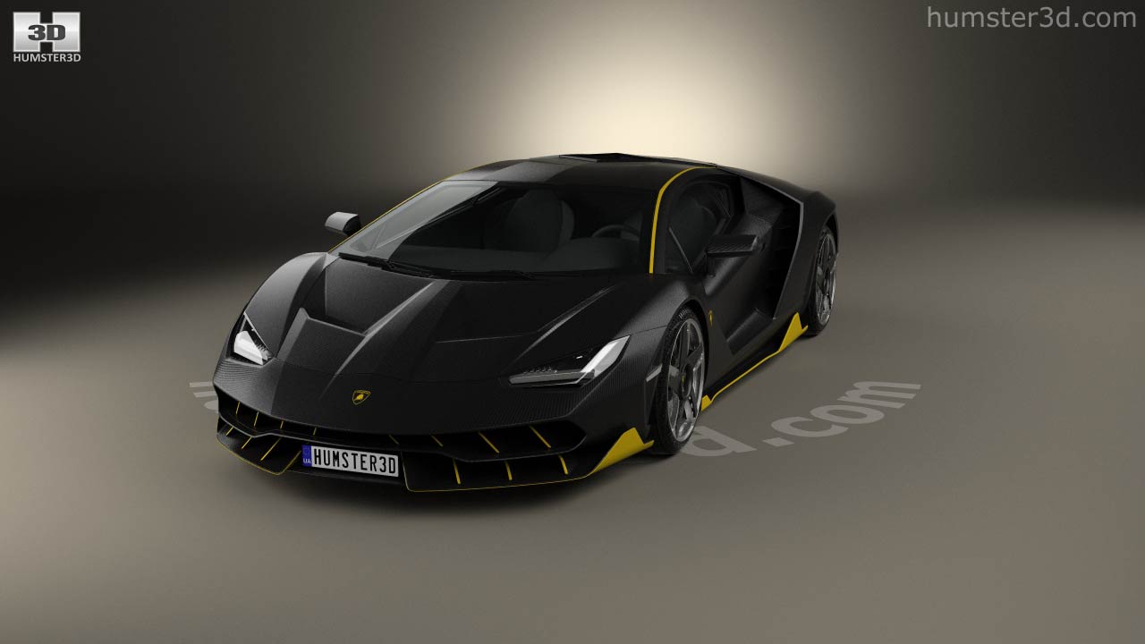 360 view of Lamborghini Centenario 2020 3D model - Hum3D store