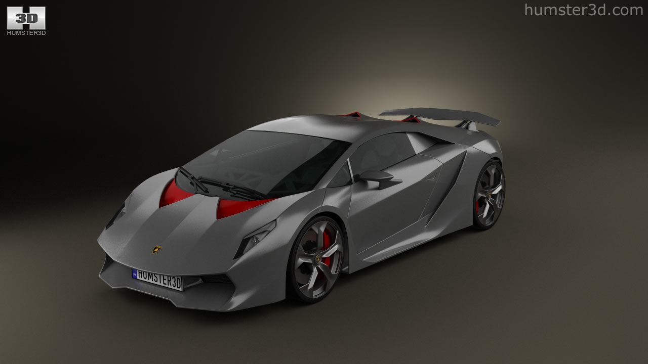 360 view of Lamborghini Sesto Elemento 2014 3D model - Hum3D store