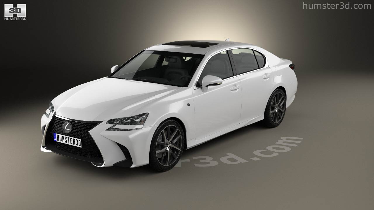 360 view of Lexus GS F Sport 2015 3D model - Hum3D store