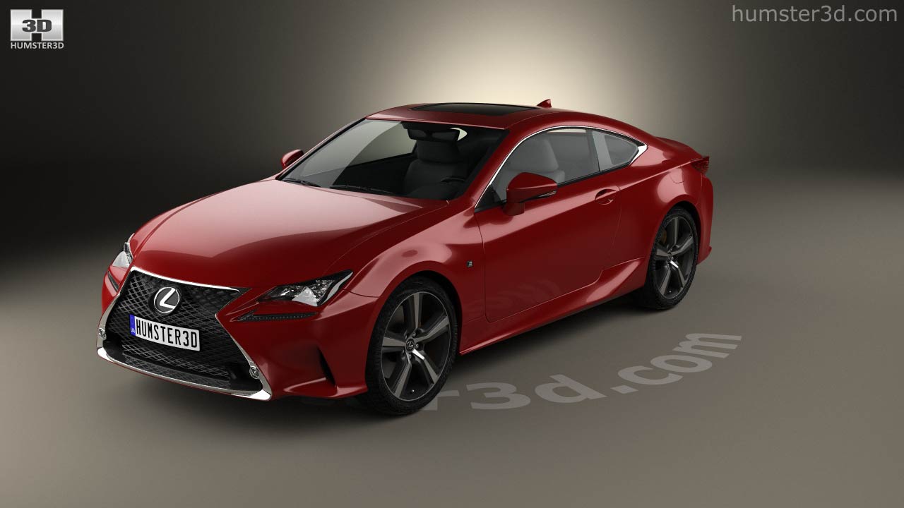 360 view of Lexus RC 200t 2016 3D model - Hum3D store