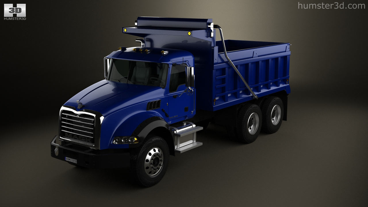 360 view of Mack Granite Dump Truck 2002 3D model - Hum3D store