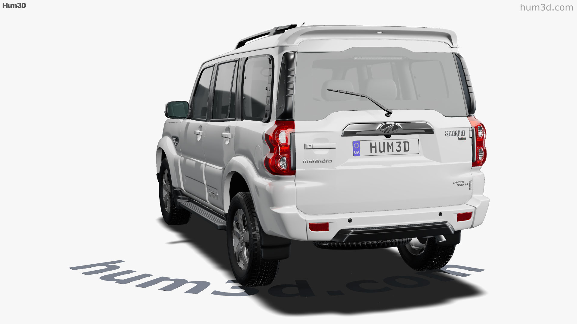 360 View Of Mahindra Scorpio S11 2020 3d Model Hum3d Store