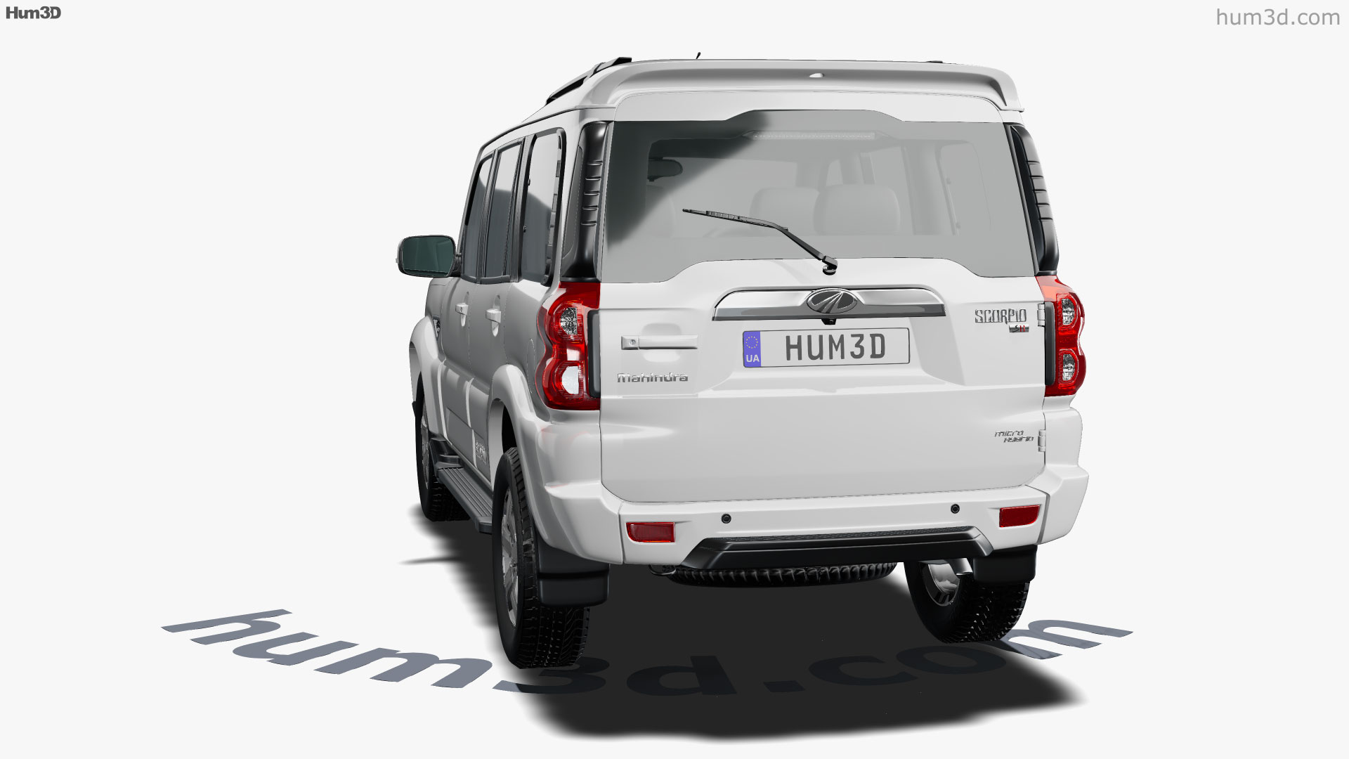 360 View Of Mahindra Scorpio S11 2020 3d Model Hum3d Store