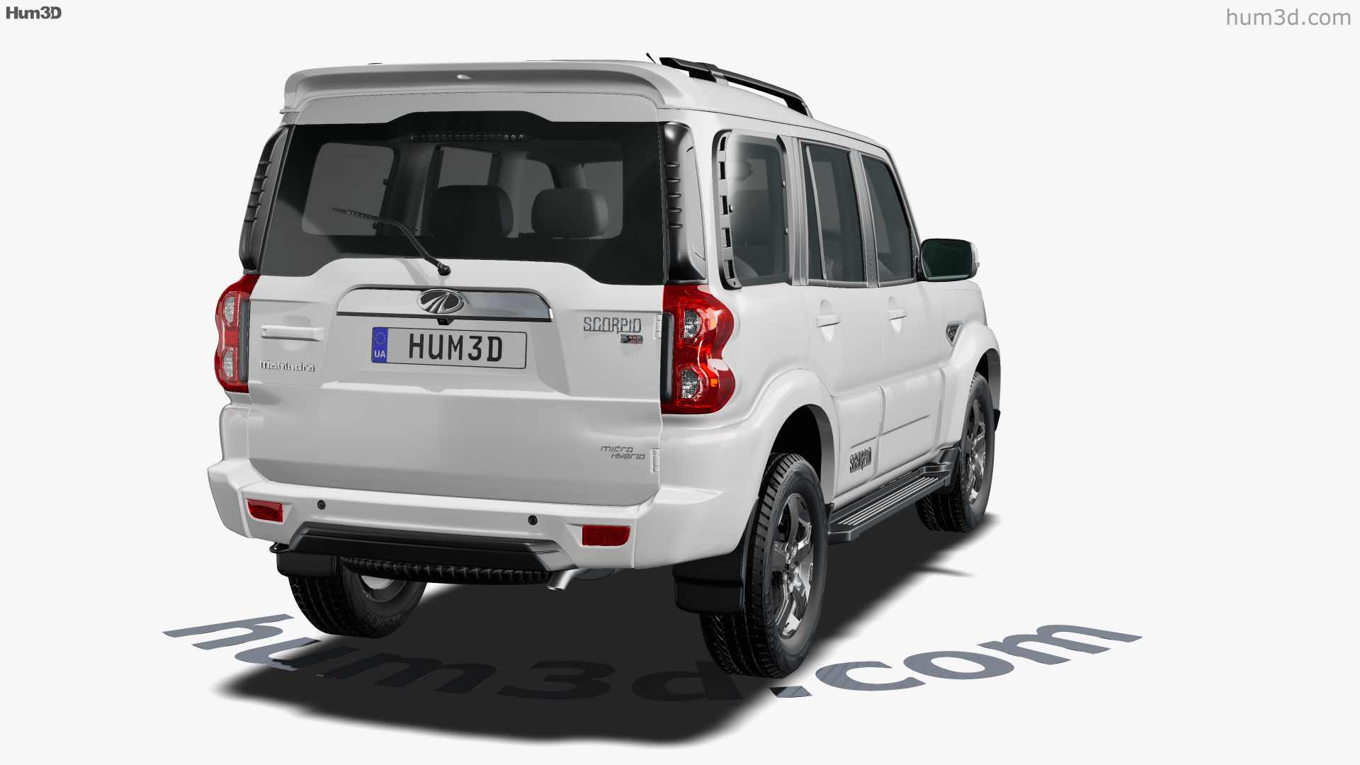 360 View Of Mahindra Scorpio S11 2020 3d Model Hum3d Store
