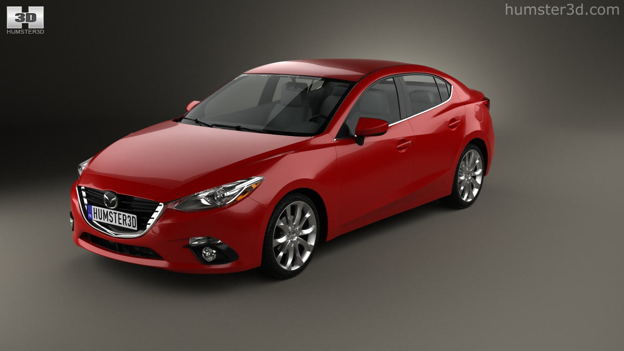 360 view of Mazda 3 sedan 2016 3D model - Hum3D store