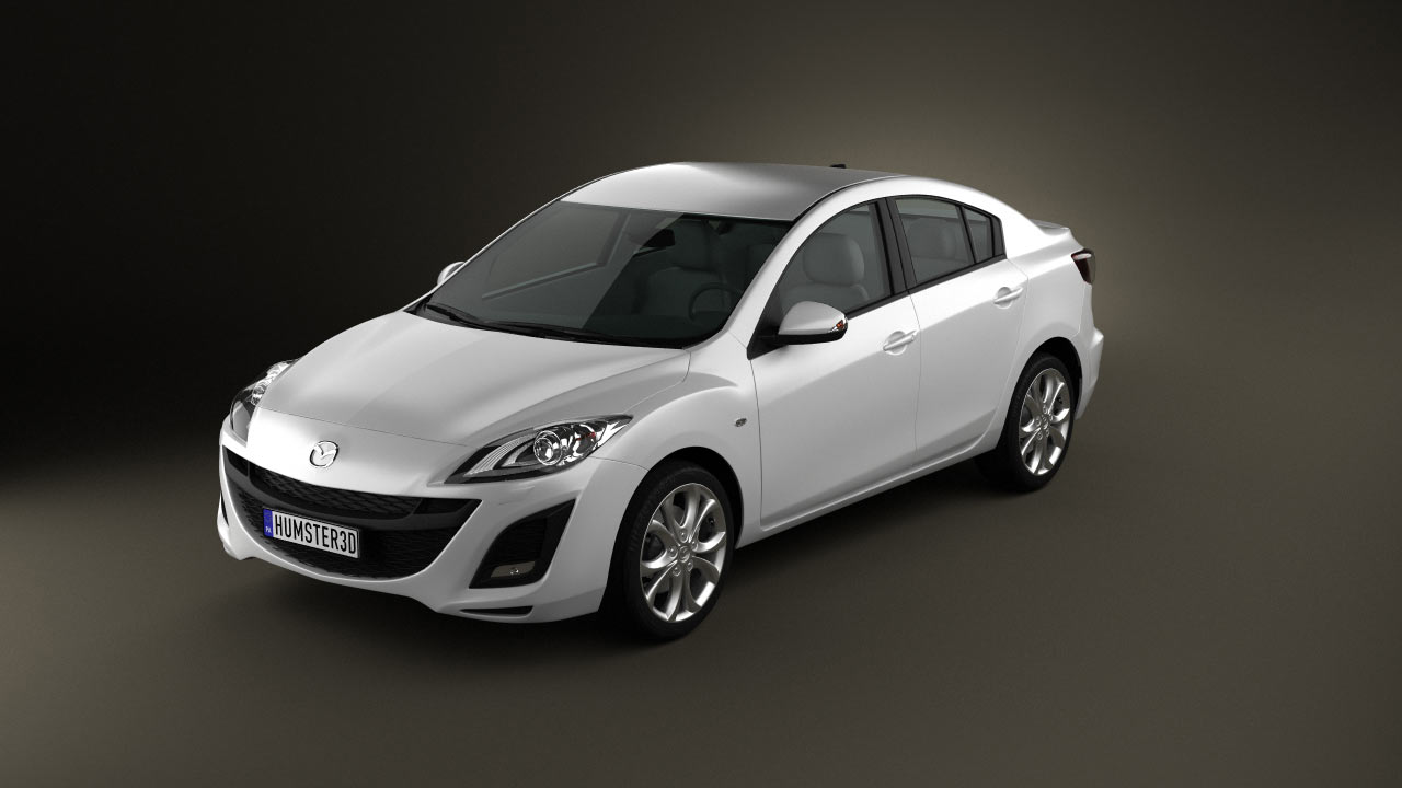 360 view of Mazda 3 Sedan 2014 3D model - Hum3D store