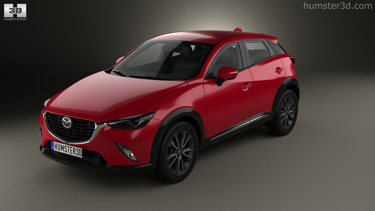 360 view of Mazda CX-3 2018 3D model - Hum3D store