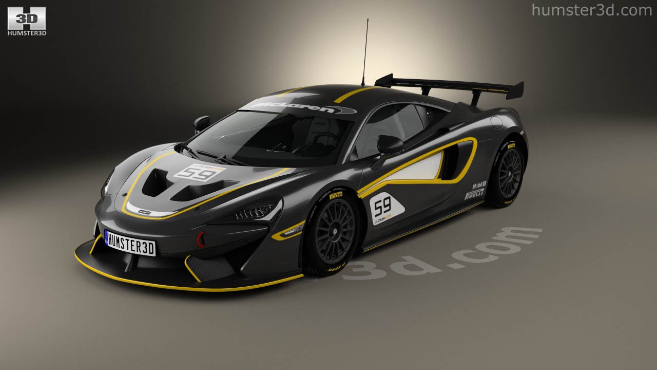 360 view of McLaren 570S GT4 2018 3D model - Hum3D store