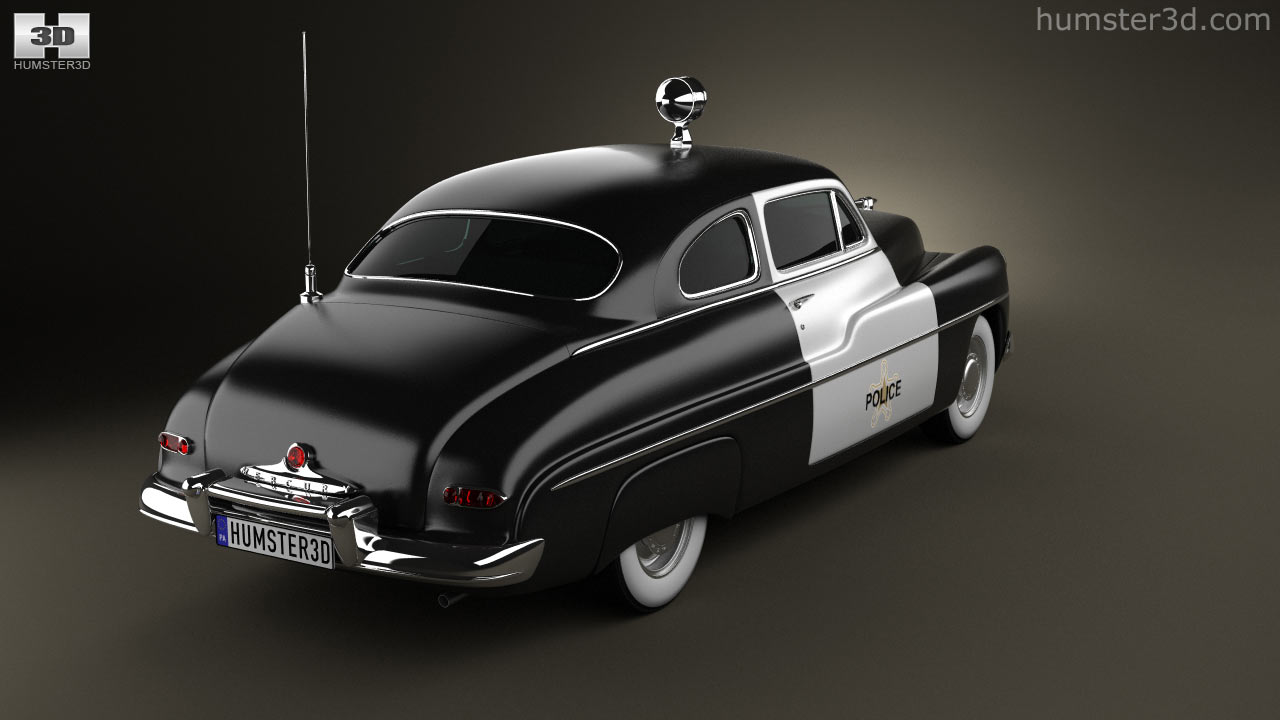 360 view of Mercury Eight Coupe Police 1949 3D model - Hum3D store