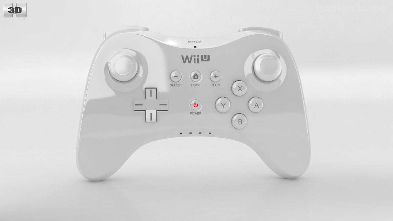 360 view of Nintendo Wii U Gamepad Pro 3D model - Hum3D store