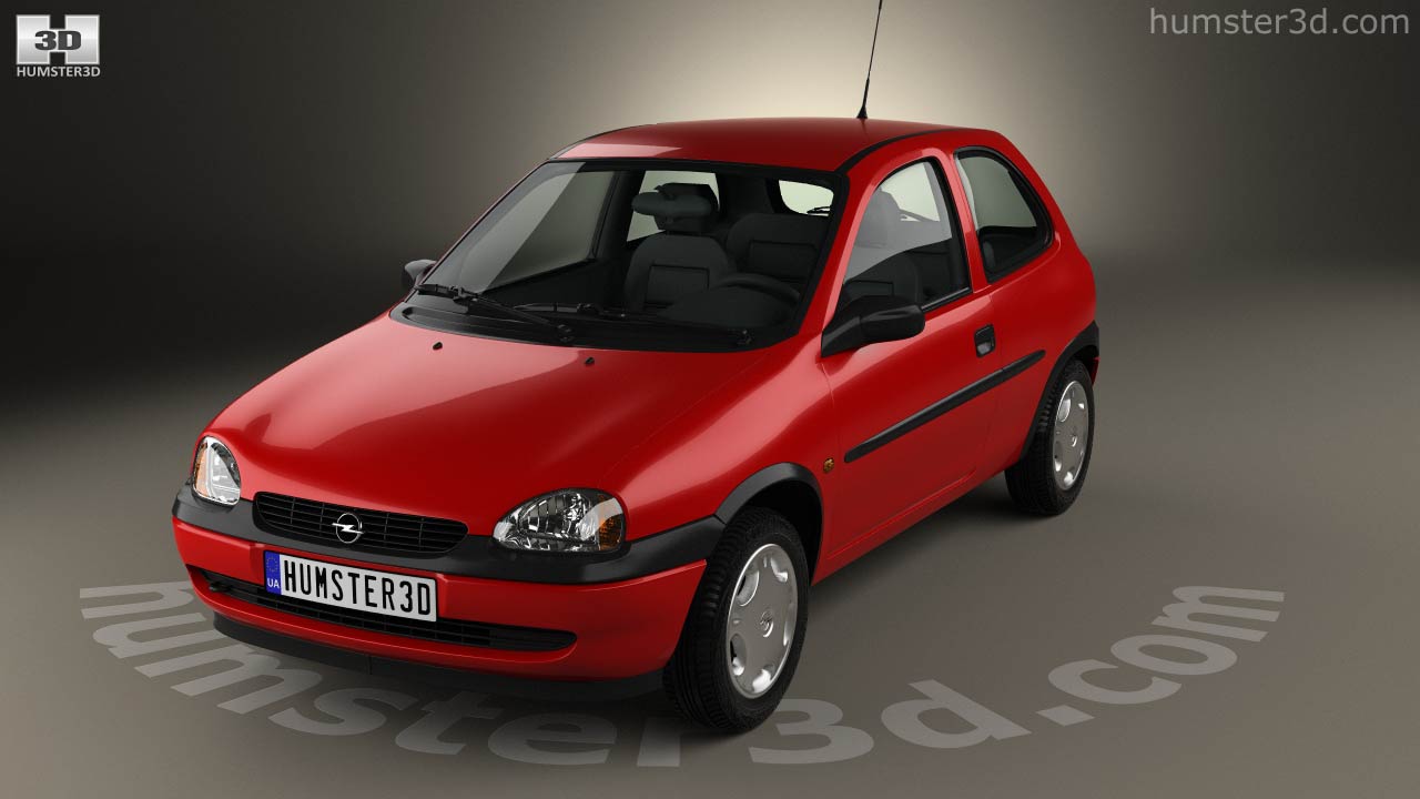 360 View Of Opel Corsa B 3 Door Hatchback 1998 3d Model Hum3d Store