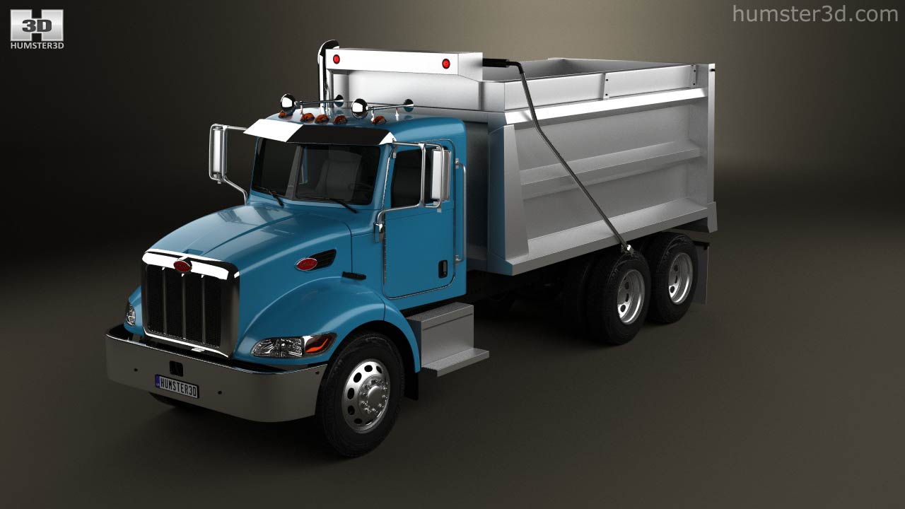 360 view of Peterbilt 348 Dump Truck 2015 3D model - Hum3D store