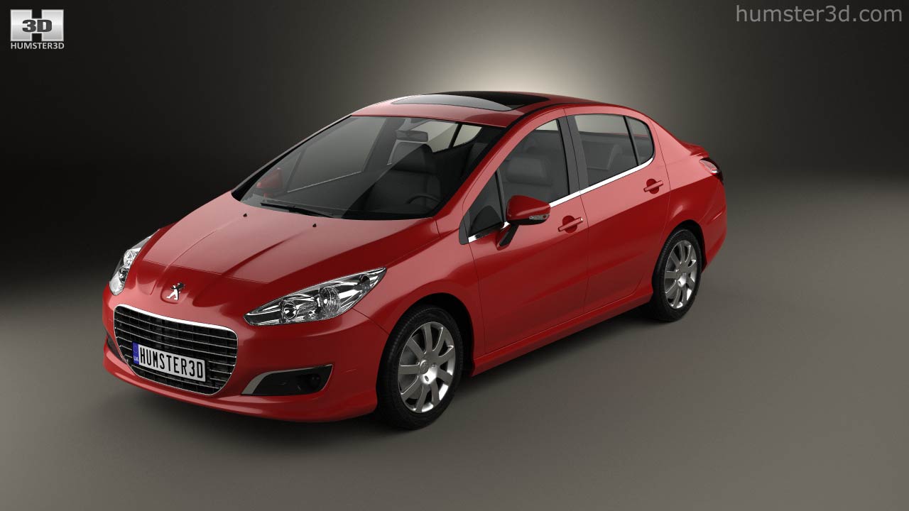 360 view of Peugeot 308 (CN) 2015 3D model - Hum3D store