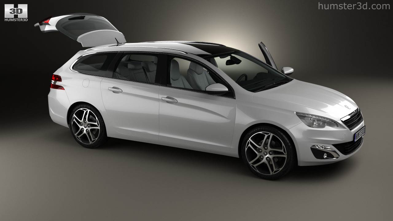 360 View Of Peugeot 308 Sw With Hq Interior 16 3d Model Hum3d Store