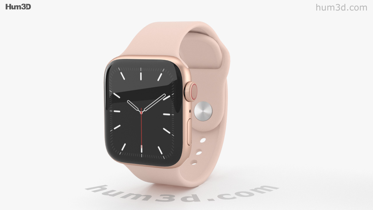 360 View Of Apple Watch Series 5 40mm Gold Aluminum Case With Sport Band 3d Model Hum3d Store