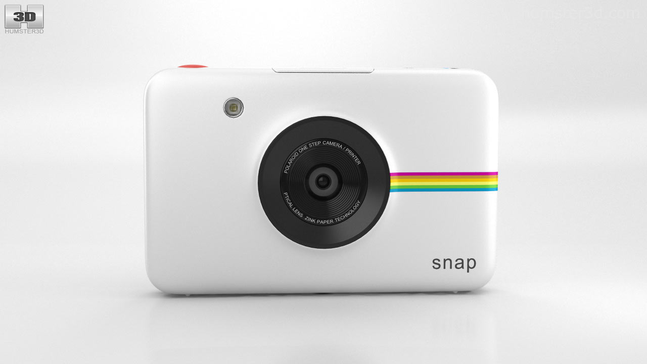 360 view of Polaroid Snap Instant Digital Camera White 3D model Hum3D