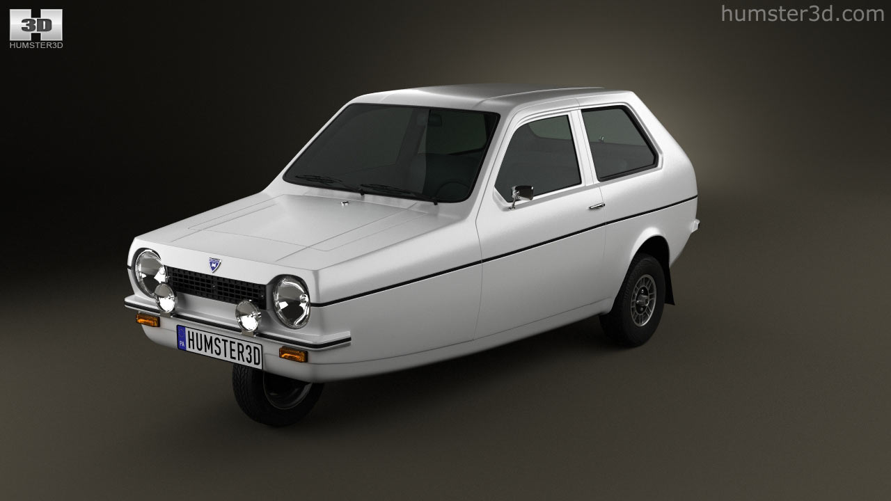 360 view of Reliant Robin 1973 3D model - Hum3D store