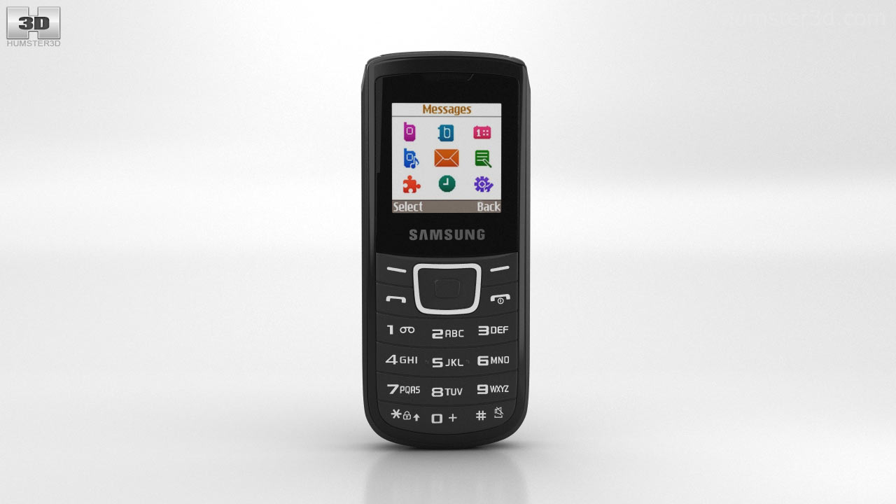 Samsung E1100 Black 360도 3D 모델 - Hum3D