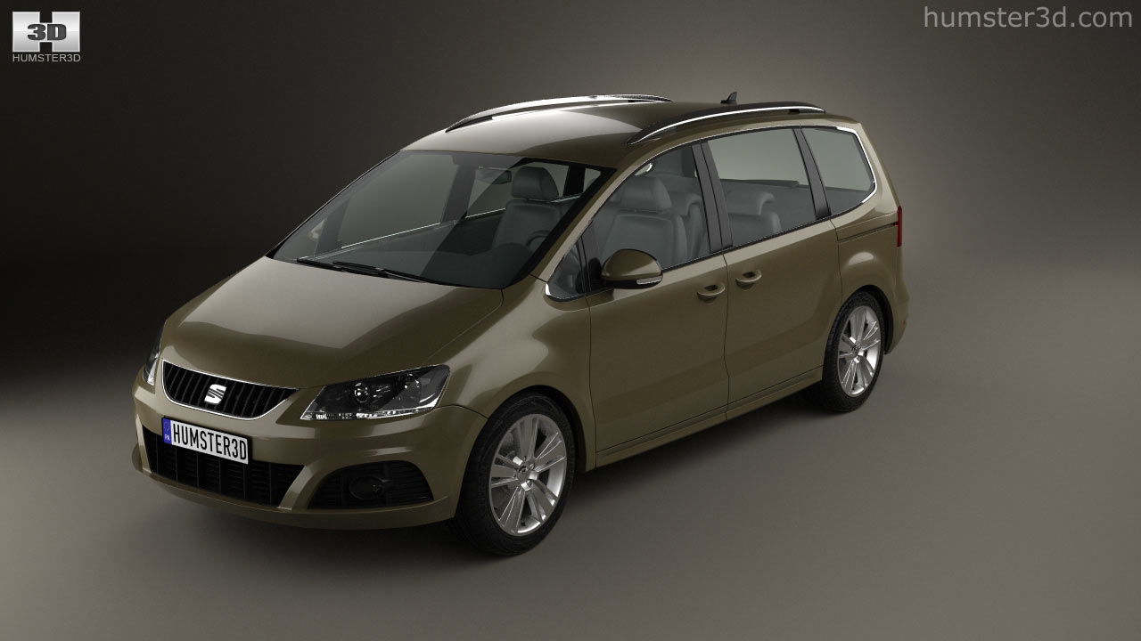 360 view of Seat Alhambra 2010 3D model Hum3D store
