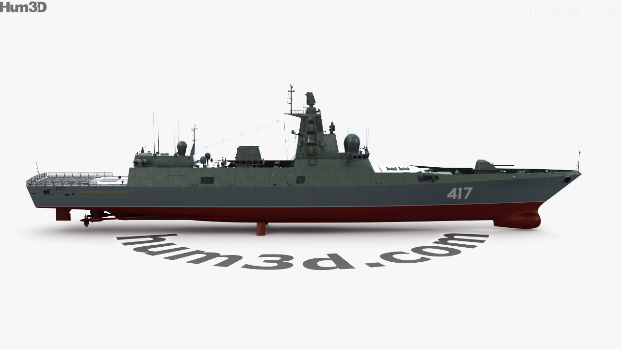 360 view of Admiral Gorshkov-class frigate 3D model - Hum3D store