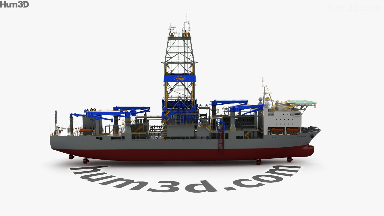 360 view of Noble Drillship 3D model Hum3D store
