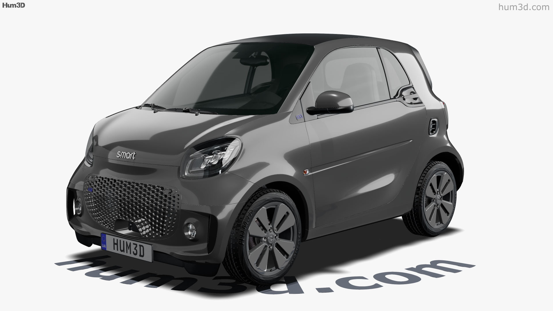 Smart ForTwo EQ Prime 쿠페 2022 360도 3D 모델 Hum3D