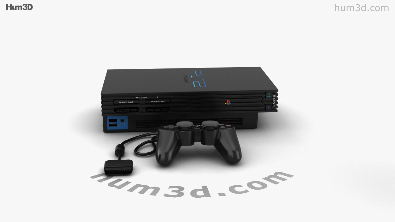 360 view of Sony PlayStation 2 3D model - Hum3D store