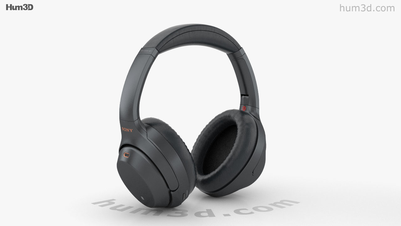 360 view of Sony WH-1000XM3 Black 3D model - Hum3D store