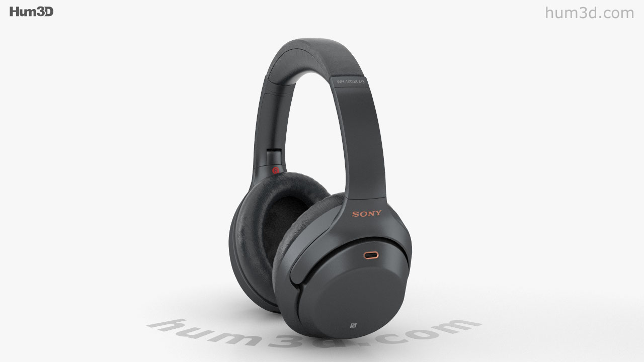 360 view of Sony WH-1000XM3 Black 3D model - Hum3D store